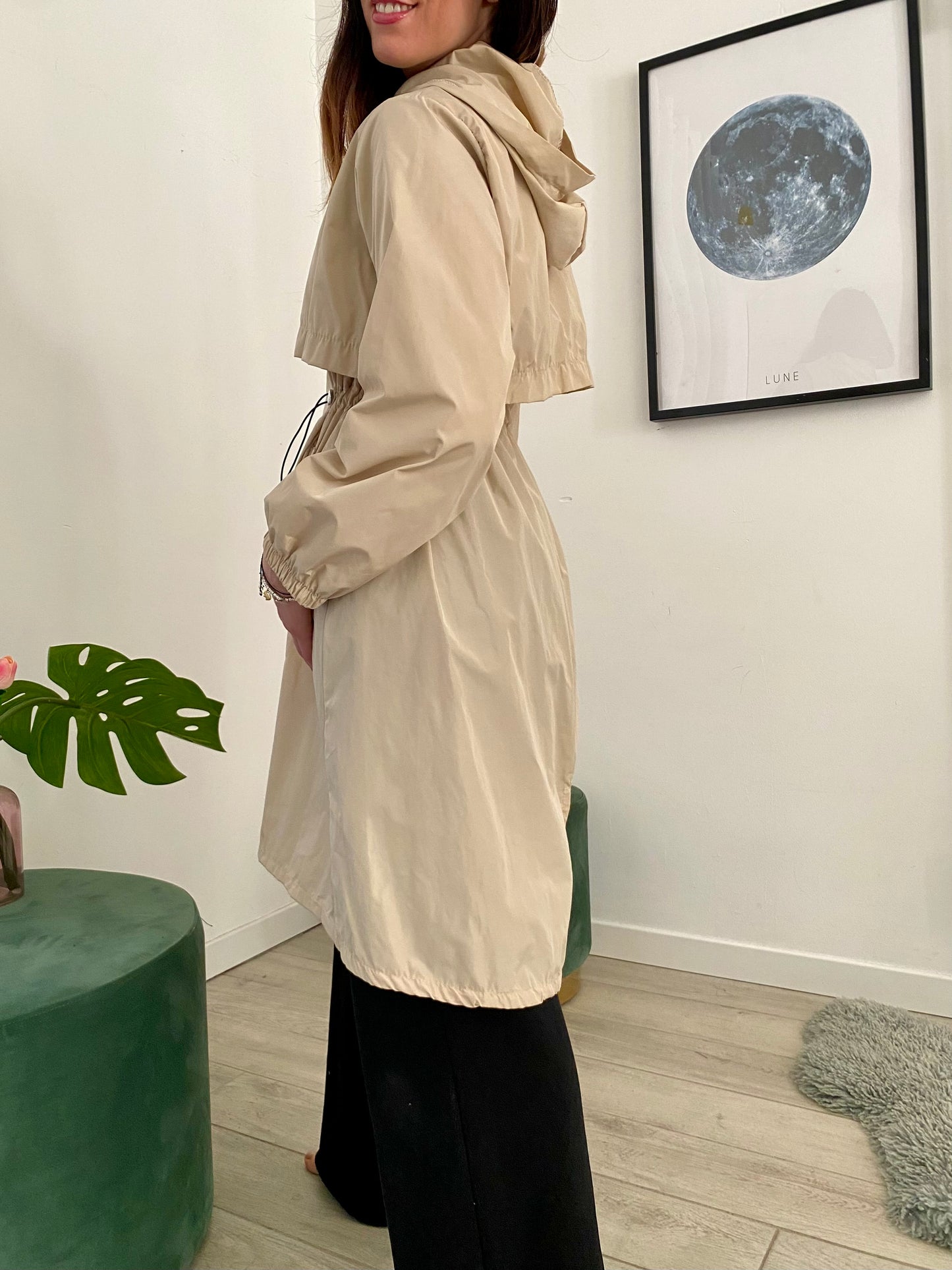 Trench impermeabile e antivento, sabbia caraibica IF Collection
