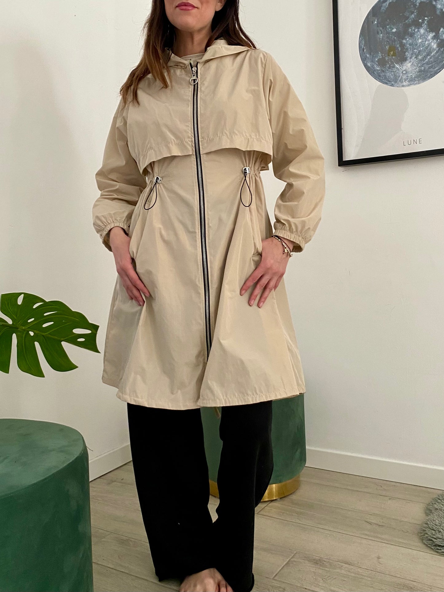 Trench impermeabile e antivento, sabbia caraibica IF Collection
