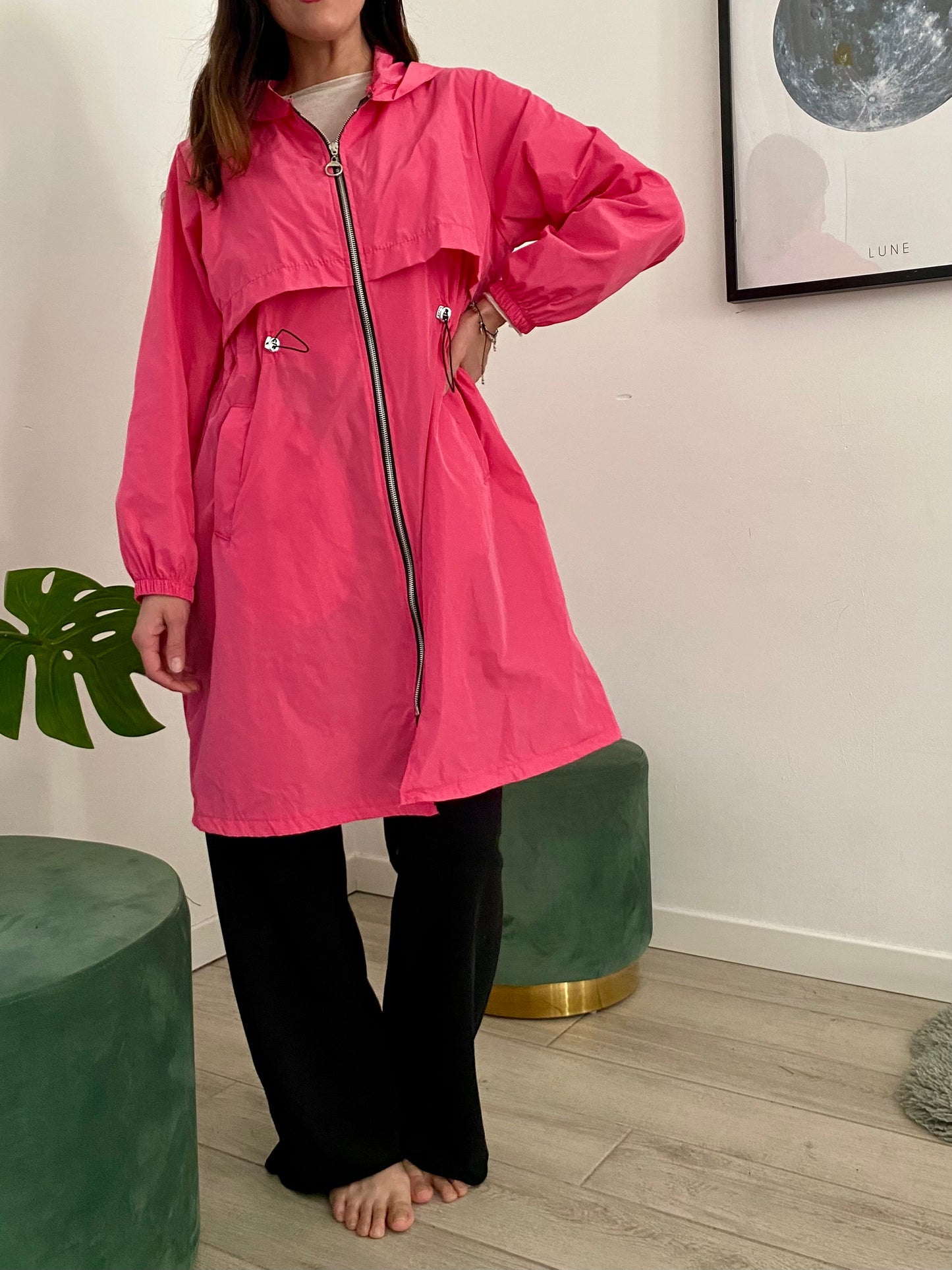 Trench impermeabile e antivento, fucsia ortensia IF Collection