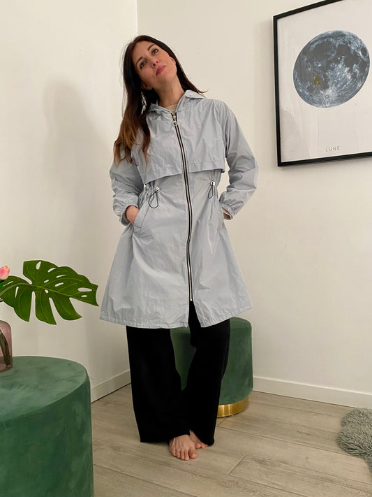 Trench impermeabile e antivento, grigio perla IF Collection